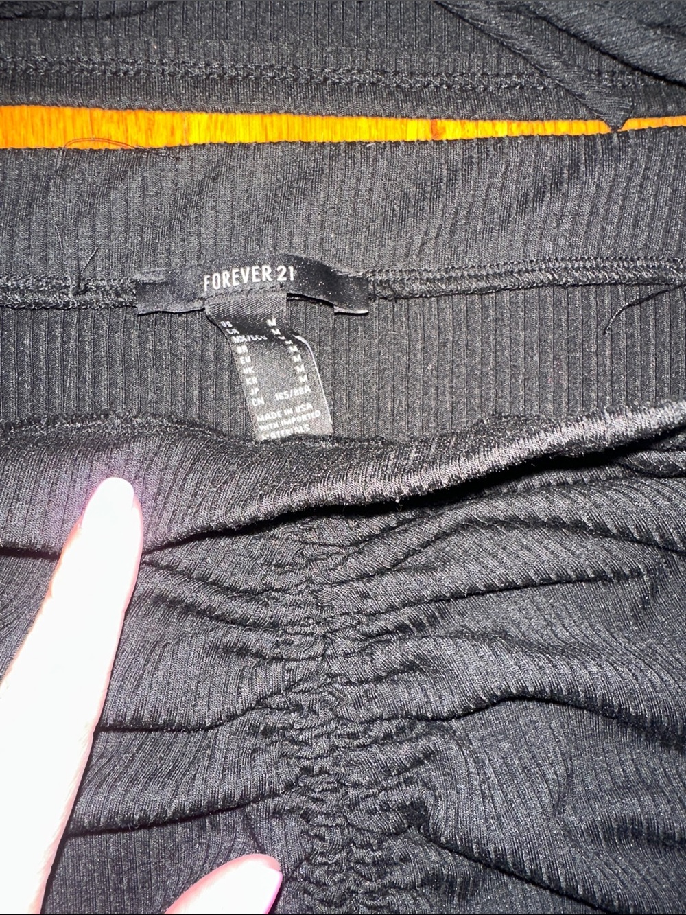 Forever 21 Black Ribbed Ruched Mini Skirt Set - Picture 5 of 6